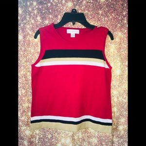 Petite Sophisticate Red Top